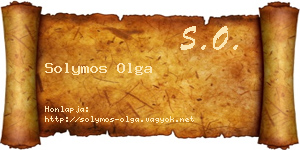 Solymos Olga névjegykártya